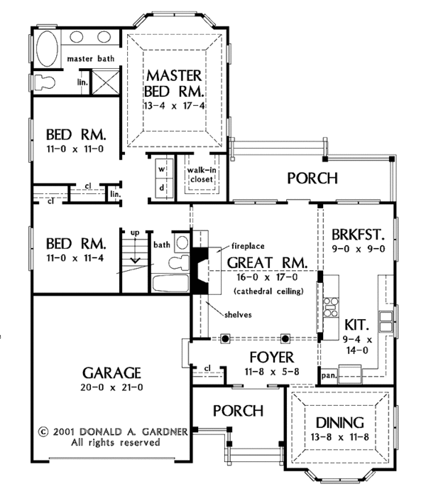 Dream House Plan - Ranch Floor Plan - Main Floor Plan #929-621