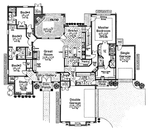 Home Plan - Traditional Floor Plan - Main Floor Plan #310-1234