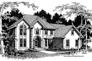 Mediterranean Exterior - Front Elevation Plan #56-649