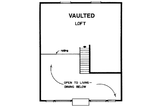Floor Plan - Upper Floor for Modern House Plan #47-361 - 3 bed, 1 bath