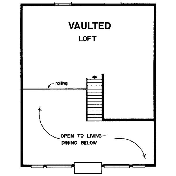 Modern Floor Plan - Upper Floor Plan #47-361