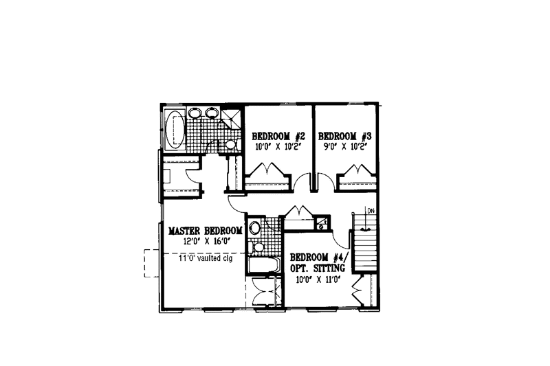 House Plan Design - Floor Plan - Upper Floor for Country House Plan #953-22 - 4 bed, 2.5 bath