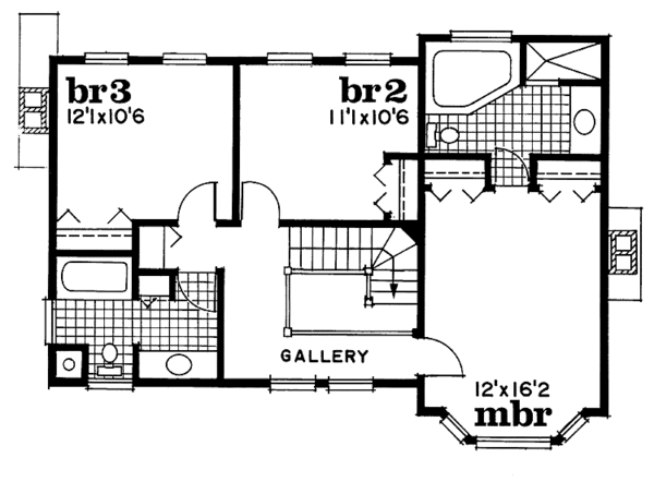 Home Plan - Country Floor Plan - Upper Floor Plan #47-975