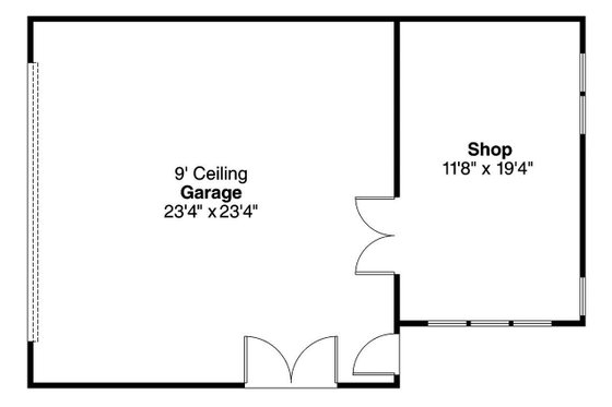 Floor Plan - Main Floor for Craftsman House Plan #124-1093, 0 bath