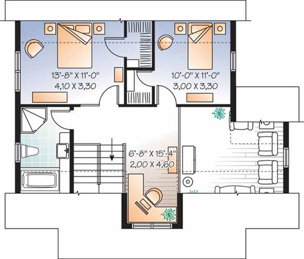 Home Plan - Country Floor Plan - Upper Floor Plan #23-2471