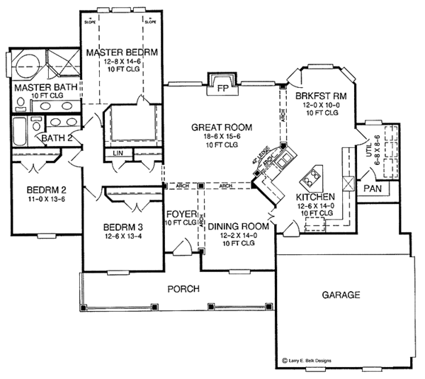 House Design - Country Floor Plan - Main Floor Plan #952-217