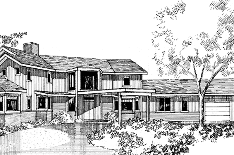 Architectural House Design - Colonial Exterior - Front Elevation Plan #60-938