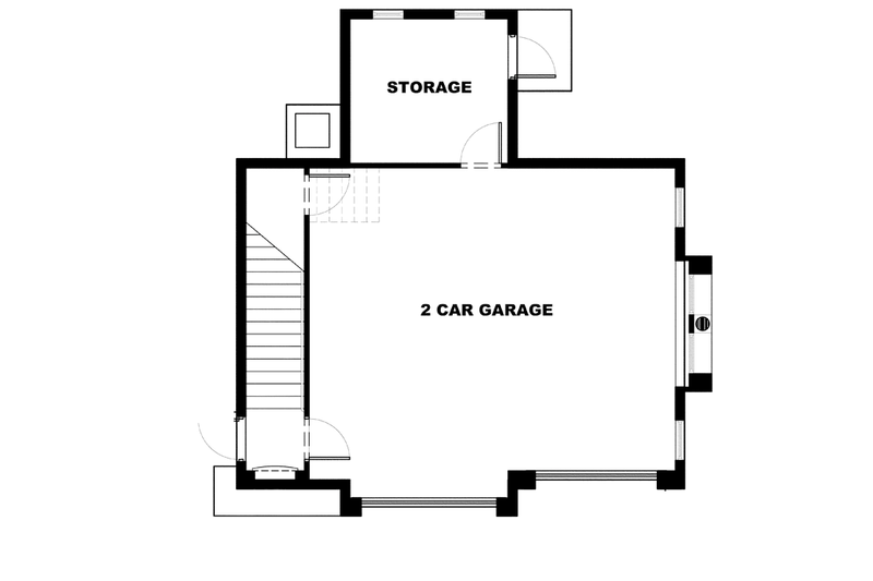 Home Plan - Floor Plan - Main Floor for Mediterranean House Plan #1017-116 - 1 bed, 1 bath