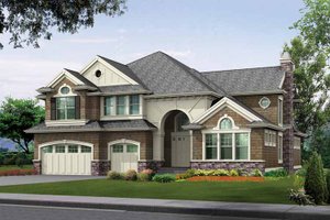 Craftsman Exterior - Front Elevation Plan #132-350