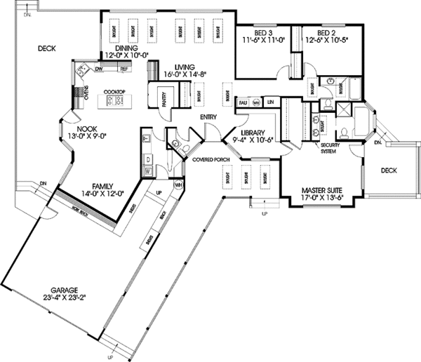 House Plan Design - Country Floor Plan - Main Floor Plan #60-839