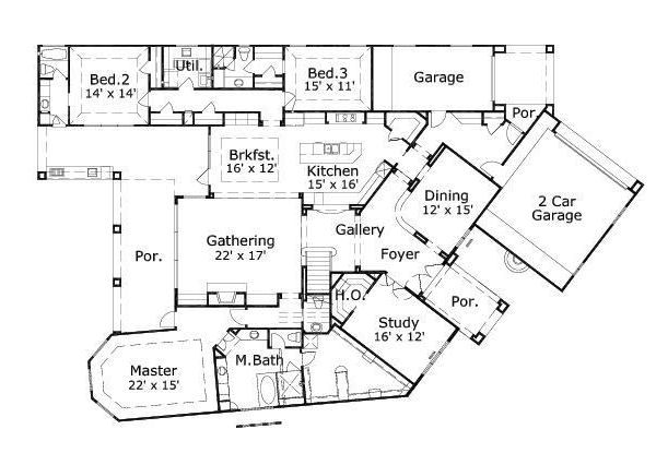 Floor Plan - Main Floor Plan #411-415