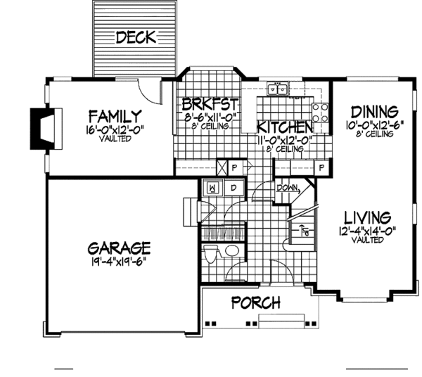 House Design - Country Floor Plan - Main Floor Plan #320-934