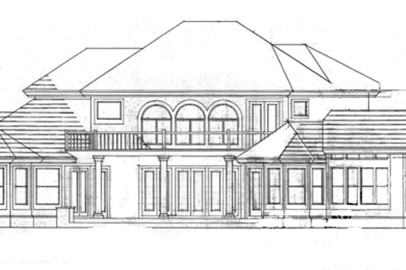 Home Plan - Exterior - Rear Elevation for European House Plan #1007-2 - 3 bed, 4 bath