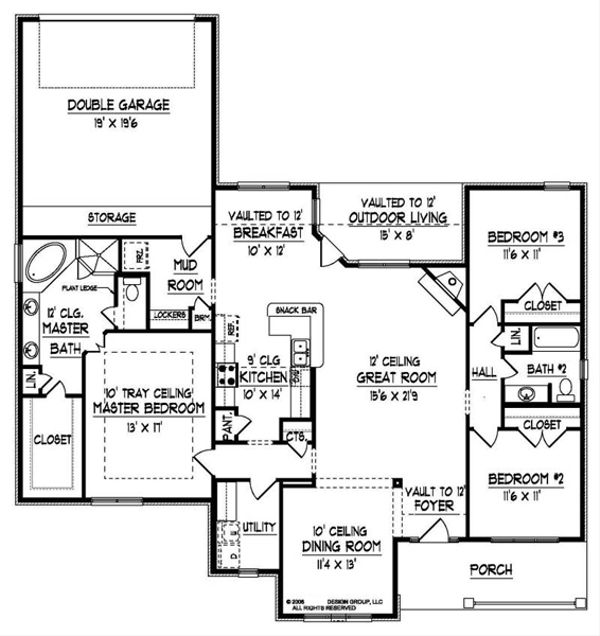 Traditional Floor Plan - Main Floor Plan #424-280