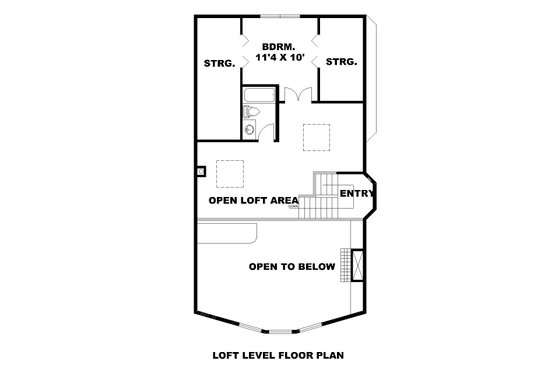 Floor Plan - Upper Floor for Cabin House Plan #117-1093 - 4 bed, 3 bath