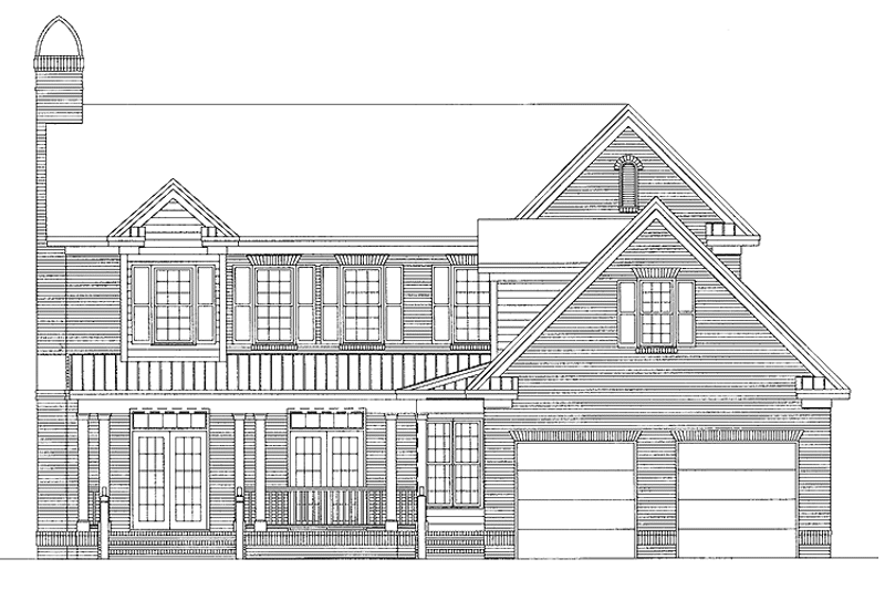 Home Plan - Exterior - Rear Elevation for Country House Plan #929-394 - 3 bed, 2.5 bath