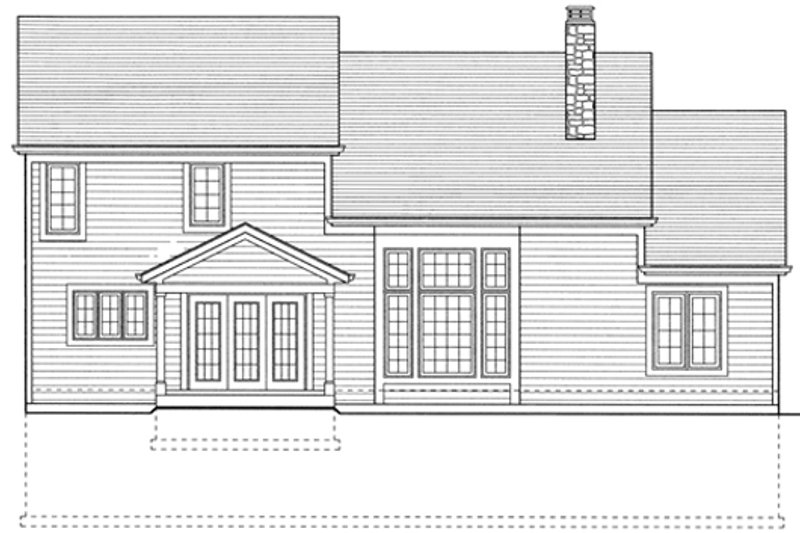 Home Plan - Exterior - Rear Elevation for Colonial House Plan #46-275 - 3 bed, 2.5 bath