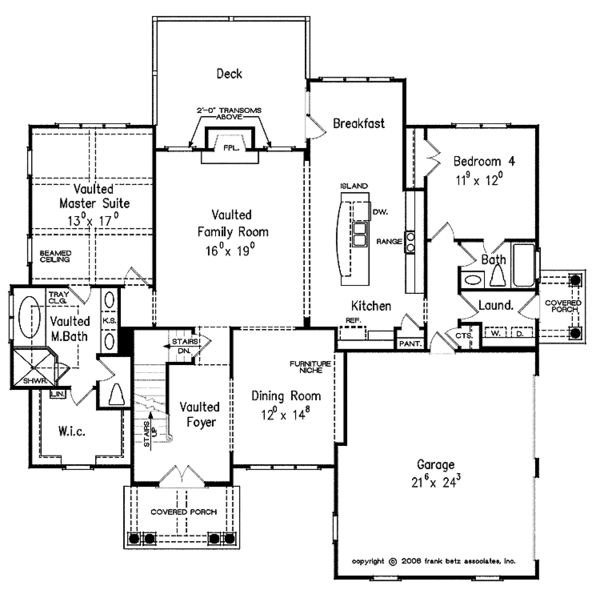 House Design - Colonial Floor Plan - Main Floor Plan #927-407