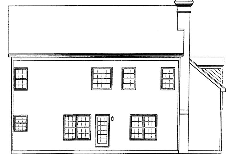 Dream House Plan - Exterior - Rear Elevation for Colonial House Plan #453-130 - 3 bed, 2.5 bath