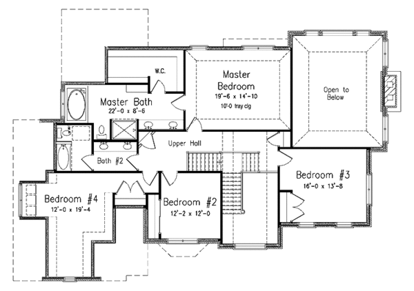House Plan Design - European Floor Plan - Upper Floor Plan #994-4