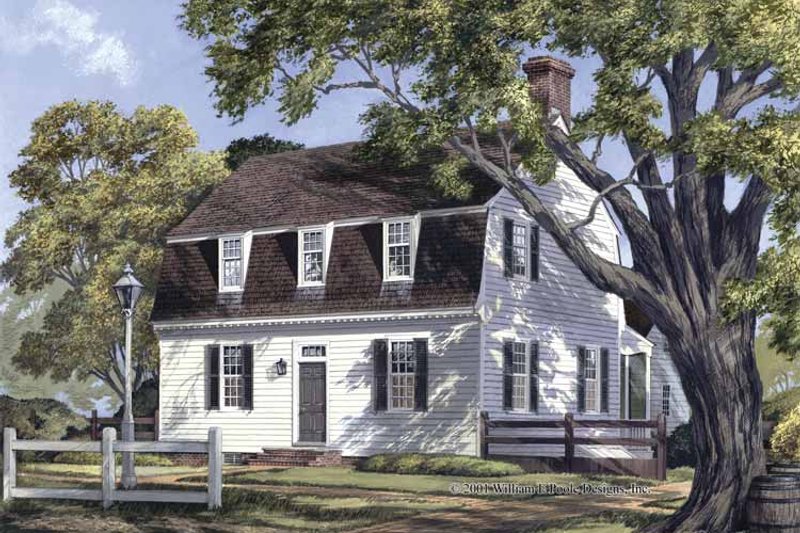 Colonial Style House Plan - 3 Beds 2.5 Baths 2047 Sq/Ft Plan #137-342