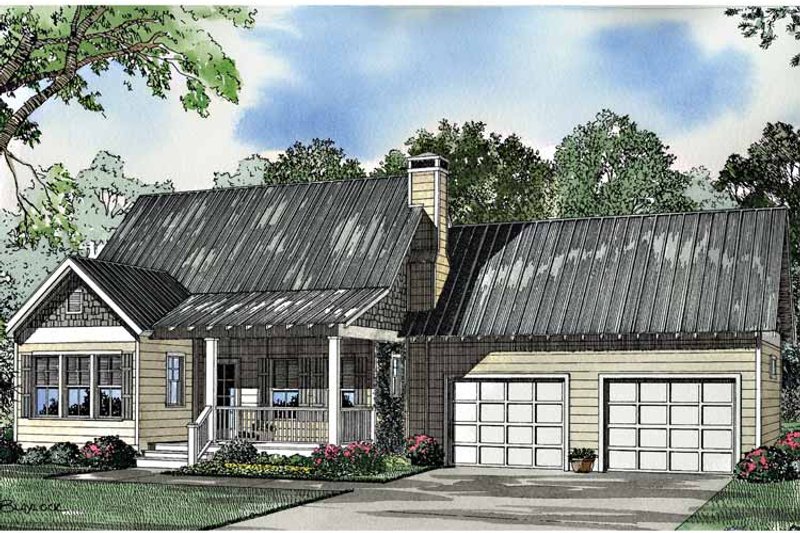Home Plan - Exterior - Front Elevation 3 for Craftsman House Plan #17-3036 - 2 bed, 2 bath