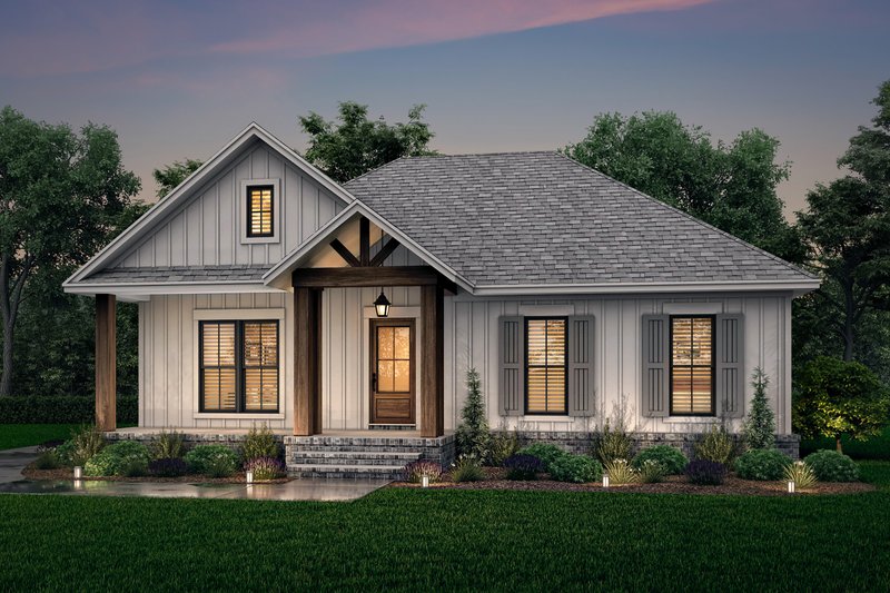 Country Style House Plan - 2 Beds 2 Baths 1301 Sq/Ft Plan #430-239