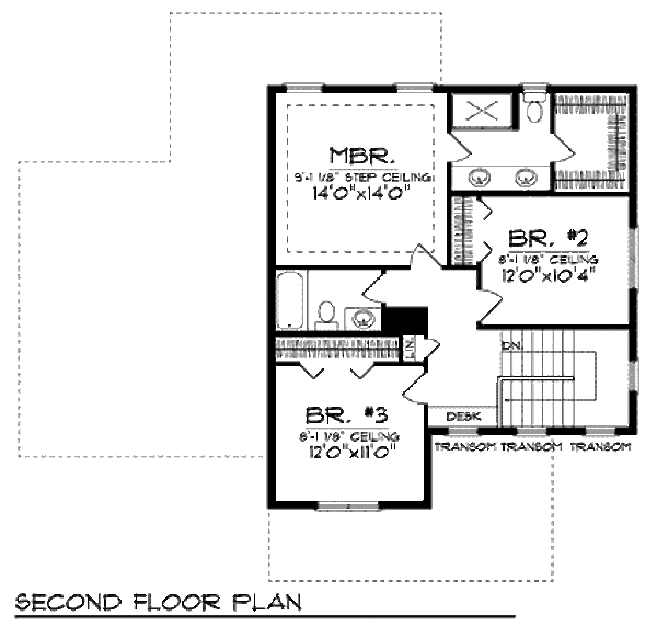 Dream House Plan - Traditional Floor Plan - Upper Floor Plan #70-917