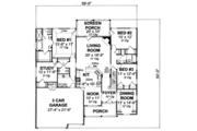 Traditional Style House Plan - 3 Beds 2 Baths 2340 Sq/Ft Plan #20-1830 