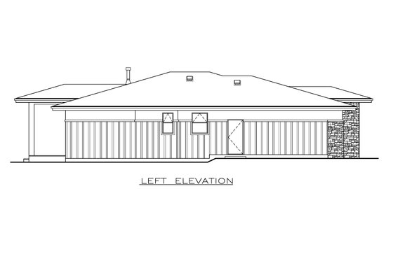 Exterior - Other Elevation 1 for Prairie House Plan #1100-15 - 2 bed, 2.5 bath