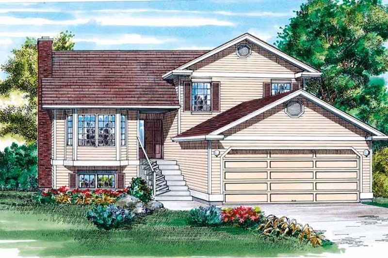 Home Plan - Contemporary Exterior - Front Elevation Plan #47-992