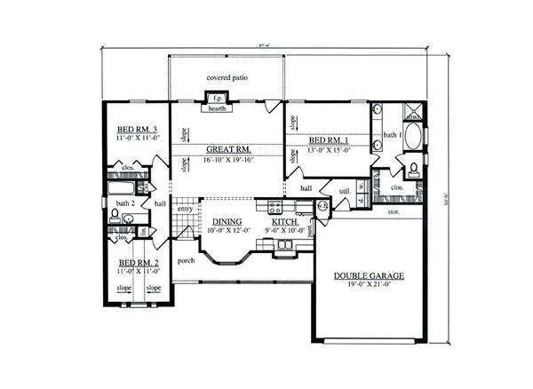 House Design - Cottage Floor Plan - Main Floor Plan #42-397