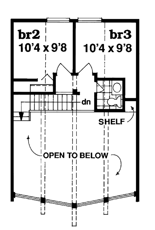 Home Plan - Contemporary Floor Plan - Upper Floor Plan #47-866