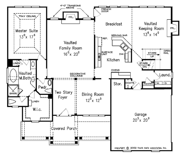 Architectural House Design - Colonial Floor Plan - Main Floor Plan #927-852