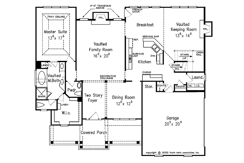 House Blueprint - Floor Plan - Main Floor for Colonial House Plan #927-852 - 4 bed, 2.5 bath