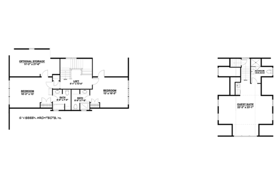 Floor Plan - Upper Floor for Farmhouse House Plan #928-251 - 3 bed, 3.5 bath