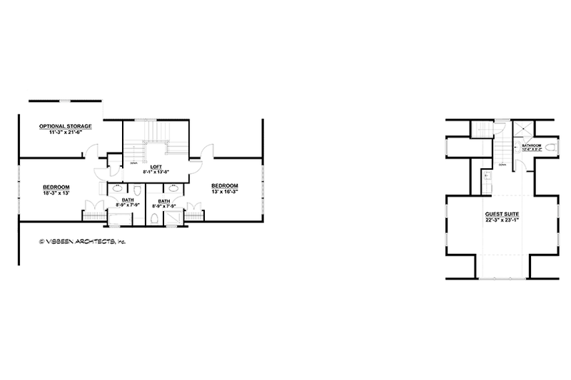 Dream House Plan - Floor Plan - Upper Floor for Farmhouse House Plan #928-251 - 3 bed, 3.5 bath