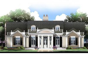 Classical Exterior - Front Elevation Plan #119-158
