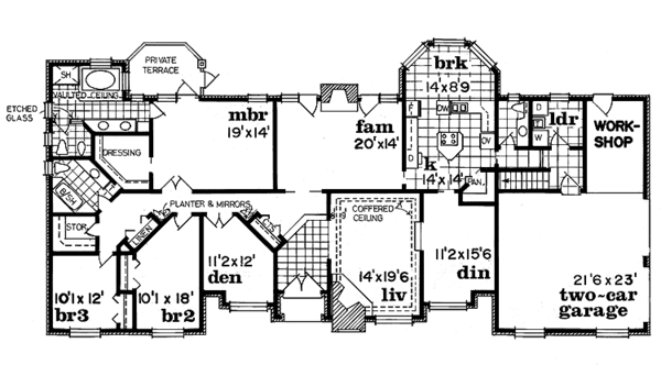 House Design - European Floor Plan - Main Floor Plan #47-724