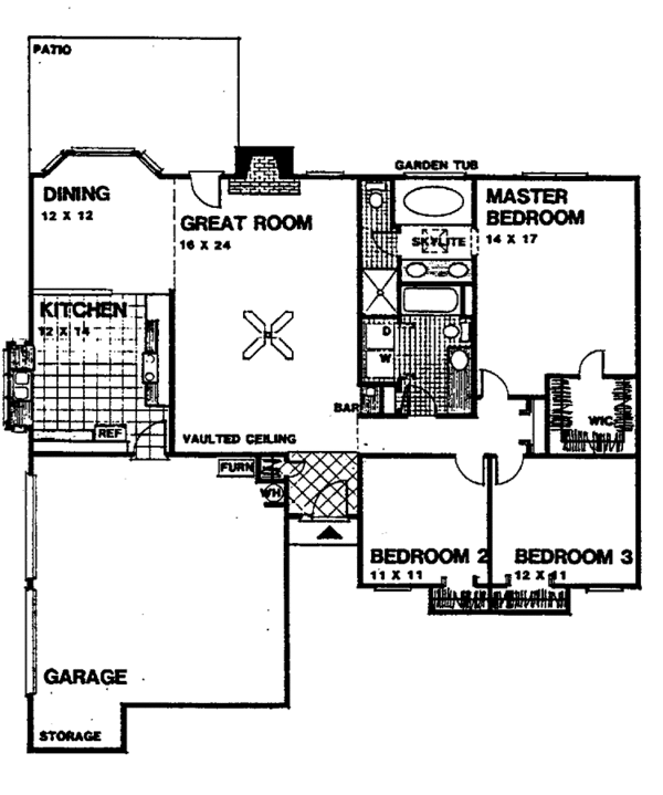 Home Plan - Contemporary Floor Plan - Main Floor Plan #30-299