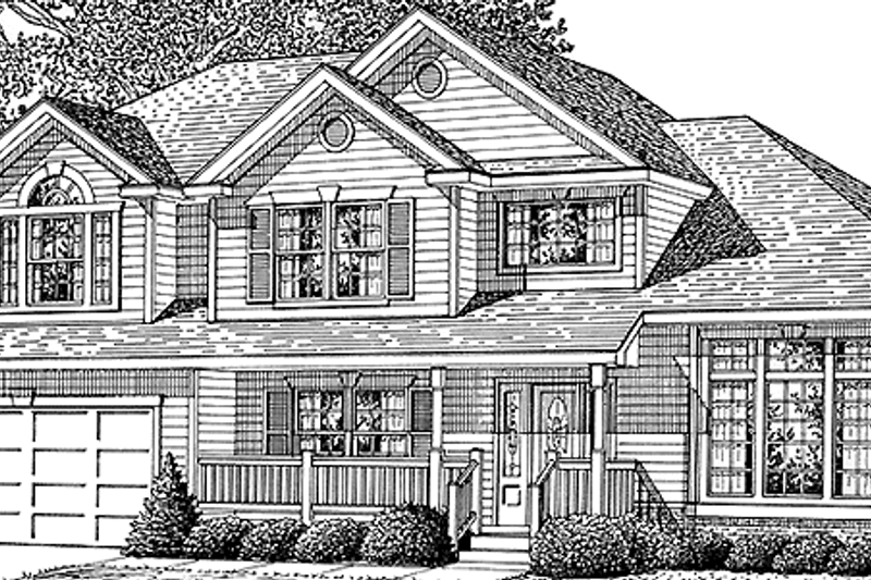 Architectural House Design - Country Exterior - Front Elevation Plan #1037-16