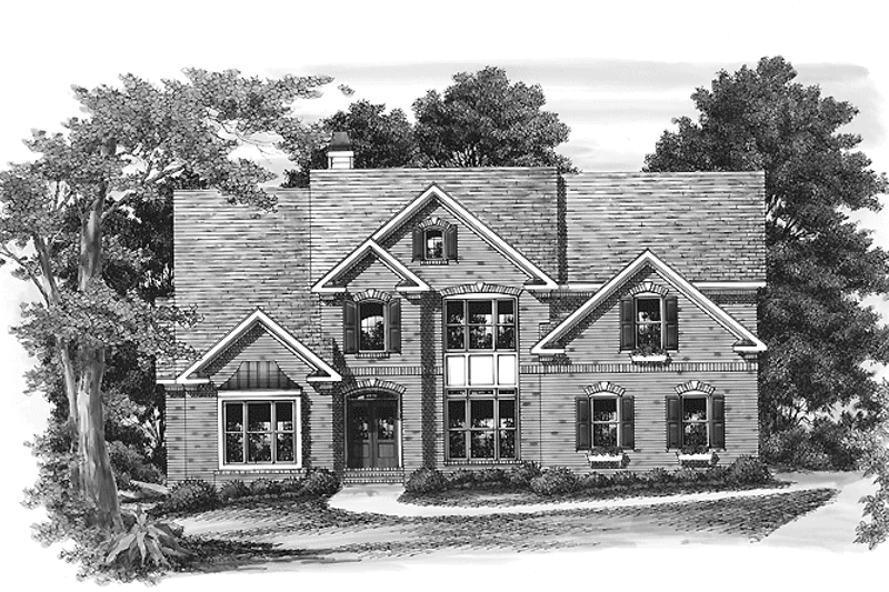 Home Plan - Exterior - Front Elevation 3 for Colonial House Plan #927-825 - 4 bed, 3.5 bath
