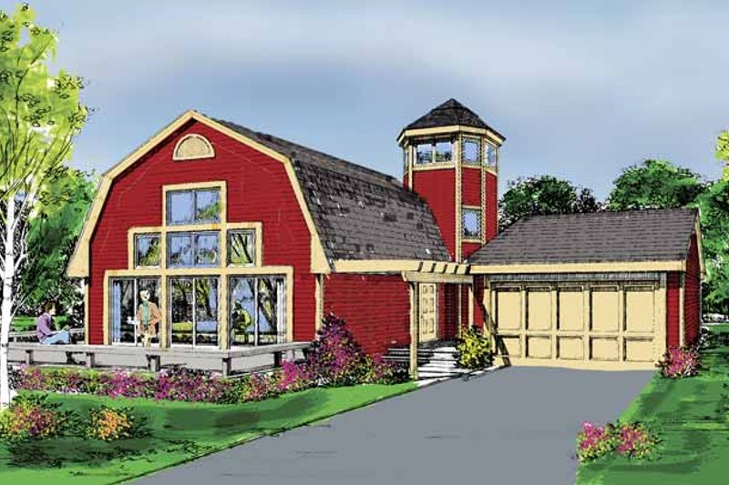 Home Plan - Country Exterior - Front Elevation Plan #456-86