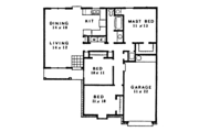 Country Style House Plan - 3 Beds 1 Baths 1111 Sq/Ft Plan #405-295 
