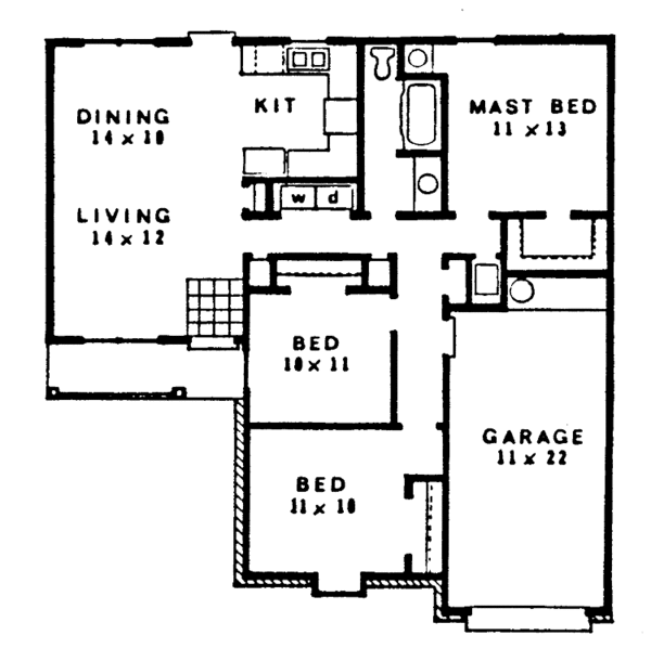 House Plan Design - Country Floor Plan - Main Floor Plan #405-295