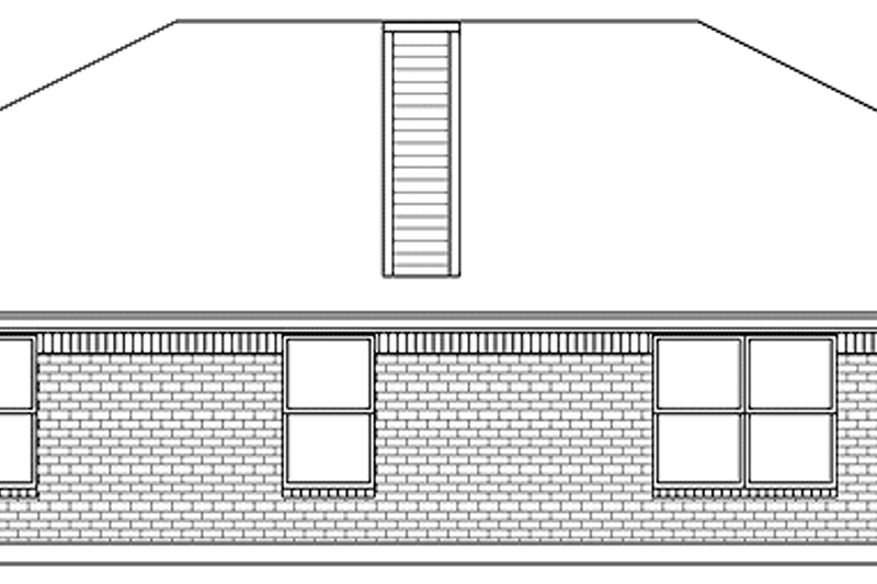 Home Plan - Exterior - Rear Elevation for Country House Plan #84-643 - 3 bed, 2 bath