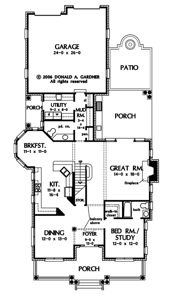 Home Plan - Colonial Floor Plan - Main Floor Plan #929-851