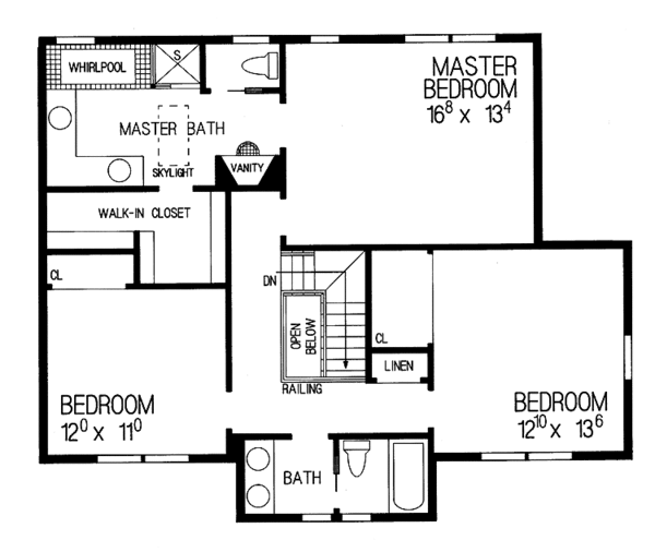 Dream House Plan - Craftsman Floor Plan - Upper Floor Plan #72-835