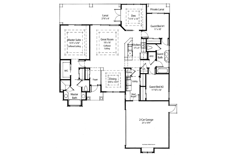 Mediterranean Style House Plan - 3 Beds 2 Baths 1780 Sq/Ft Plan #938-23 ...