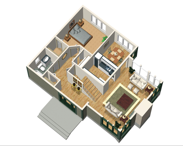 Country Floor Plan - Main Floor Plan #25-4741